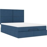 vidaXL Otomanski okvir kreveta s madracem plavi 140x200cm od tkanine | shoptok.hr