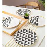 Hermia Črni/beli keramični krožniki v kompletu 4 ks ø 25 cm – | Shoptok.si