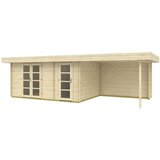 Male kuće Drvena vrtna kuća ORIENTAL 4 + SD300 470 × 320 cm sa šindrom | shoptok.hr