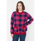 Trendyol Navy Patterned Knitwear Sweater Cene