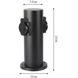  Brilagi - Spoljašnji stub za utičnice PILLAR 2Z SCHUKO 230V IP44, crni | Eponuda.com