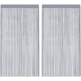 Furnova Zavese iz nitk 2 kosa 140x250 cm svetlo sive barve, (21917627) | Shoptok.si