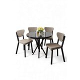 Hanah home Set trpezarijskog stola i stolica (5 delova) Agnes Black Marble Cappuccino | Eponuda.com
