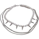 Urban Classics Accessoires Meridian Pearl Layering Necklace silver Cijene