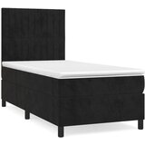 vidaXL Box spring krevet s madracem crni 90x200 cm baršunasti | shoptok.hr