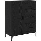  Highboard Crni hrast 69,5 x 34 x 180 cm Konstruirano drvo Slike
