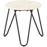  Stolić za kavu bijeli 40x40x40 cm pravi kamen mramorne teksture | shoptok.hr