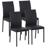  HOCMOM Set od 4 blagovaonske stolice Kuhinjske stolice 41 cm x 50 cm x 91 cm Crna Cijene