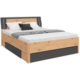 XXXL Postelja S Predali Saturn, Temno Siva, Hrast, 160x200 | Shoptok.si