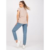 BASIC Feel Good T-shirt-RV-TS-7666.19-beige | Shoptok.si