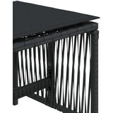 vidaXL Vrtni stolčki z blazinami 4 kosi črni 41x41x36 cm poli ratan | Shoptok.si
