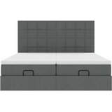 vidaXL Otomanski posteljni okvir z vzmetnicami siv 180x200 cm blago | Shoptok.si
