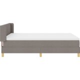  Postelja z vzmetnico z vzmetnico Taupe 160 x 200 cm blago, (5000127005) | Shoptok.si