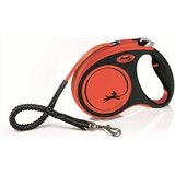 Flexi Xtreme M Tape 5m povodac za pse do 35kg – crno-narandžasti | ePonuda.com