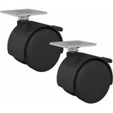  Kotač 2 pcs Crna 39,5 x 39,5 x 37,8 mm Čelik i polipropilen | Eponuda.ba