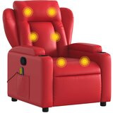 Maison Chic masažni naslanjač - Relax naslanjač rdeče umetno usnje, (22134606) | Shoptok.si