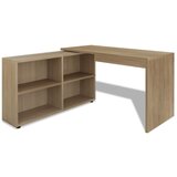 Furnova Kotna pisalna miza s 4 policami hrast, (21925229) | Shoptok.si