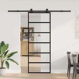 vidaXL Klizna vrata s priborom 76 x 205 cm od ESG stakla i aluminija | shoptok.hr