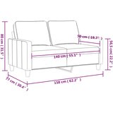  Dvosjed krem 140 cm baršunasti | shoptok.hr