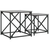  The Living Store Komplet mizic 2-delni sivi sonoma inženirski les - Komplet Klubskih Mizic, (21442384) | Shoptok.si