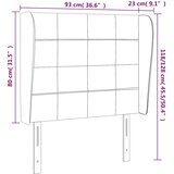  Uzglavlje s ušima tamnoplavo 93x23x118/128 cm baršunasto | shoptok.hr
