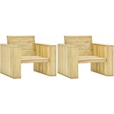 The Living Store Vrtni stoli 2 kosa 89x76x76 cm impregnirana borovina - Vrtni Stol, (21474764) | Shoptok.si