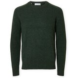 Selected Puloverji Noos Rai Knit - Deep Forest Zelena Cene