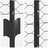 vidaXL Ograja za vrt Set 2 Siva, črna Kovina 25 x 1,2 m Vzdržljiva | Shoptok.si
