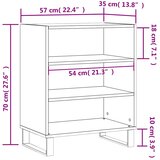  Komoda crna 57 x 35 x 70 cm od konstruiranog drva | shoptok.hr