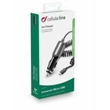 Cellular Line Auto punjač 10W QC, MicroUSB 100cm, crni Slike