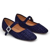 Resti Women's checked ballet flats with a buckle and strap Riffos | Shoptok.si