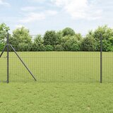 vidaXL ograjni stebri 26 kosov sivi Ø32 mm 170 cm galvanizirano jeklo | Shoptok.si