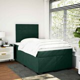 Box spring krevet s madracem tamnozeleni 120x200 cm baršunasti | shoptok.hr