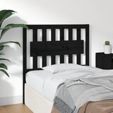  Uzglavlje za krevet crno 95,5 x 4 x 100 cm od masivne borovine | shoptok.hr