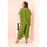 Kesi Włoski Set made of viscose blouse + trousers olive | shoptok.hr