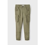 name it Hlače iz tkanine Bamgo 13151735 Zelena Regular Fit | Shoptok.si