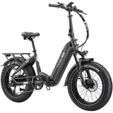 Zložljivo električno kolo F6 Boost 250 W 48 V 18 Ah, doseg 120 km, 20-palčne debele pnevmatike, sivo, (5000234143)
