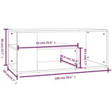  Stolić za kavu boja smeđeg hrasta 100x50x40cm konstruirano drvo | Eponuda.com