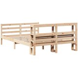  Okvir kreveta s uzglavljem 140 x 190 cm od masivne borovine | shoptok.hr