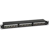 24-Port Cat.6 Shielded Patch Panel, Light Grey