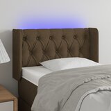 vidaXL LED posteljno vzglavje temno rjavo 83x16x78/88 cm blago | Shoptok.si