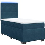Box spring krevet s madracem plavi 90x190 cm baršunasti | shoptok.hr
