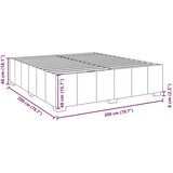  Okvir za krevet bez madraca krem 200x200 cm od tkanine | shoptok.hr