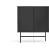 Teulat Crna/antracitno siva visoka komoda s kliznim vratima 120x140 cm Nube – | shoptok.hr