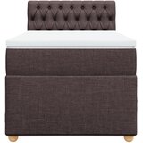  Krevet s oprugama i madracem tamnosmeđi 100 x 200 cm od tkanine | shoptok.hr