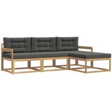  Set vanjskih sofa s jastukom 4 pcs Bijela i antracit Poliester | shoptok.hr