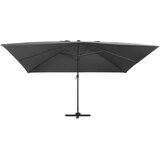  Konzolni vrtni suncobran LED sa stupom 400 x 300 cm antracit | shoptok.hr