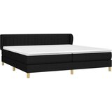  Box spring postelja z vzmetnico črn 200x200 cm blago, (20896811) | Shoptok.si