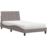  Krevet s madracem smeđesivi 100 x 200 cm od tkanine | shoptok.hr