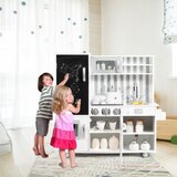  Otroška kuhinja s tablo in simuliranimi zvoki, dim. 83 x 32 x 80 cm, bela | Shoptok.si